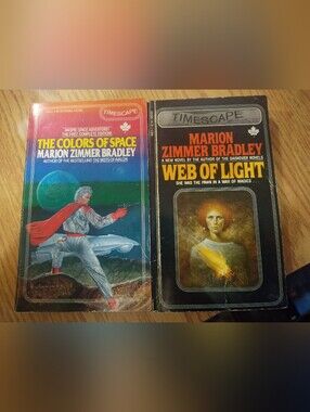 2 Book Lot: Marion Zimmer Bradley: The Colors Of Space & Web Of Light